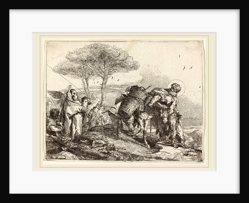 The Madonna and Child at Left, with a File of Angels by Giovanni Domenico Tiepolo