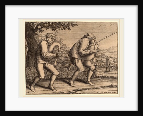 Two Bagpipe Players, 1642 by Hendrik Hondius I