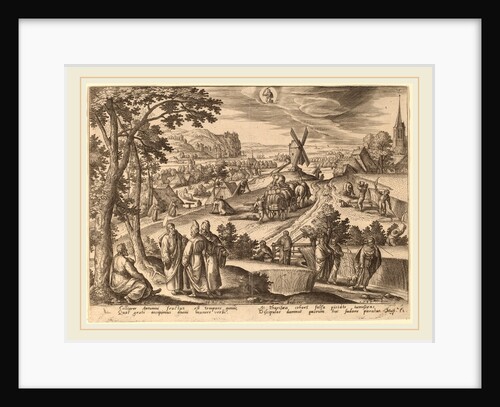 A group of Pharisees swelling with false pride cursed the disciples, 1585 by Adriaen Collaert