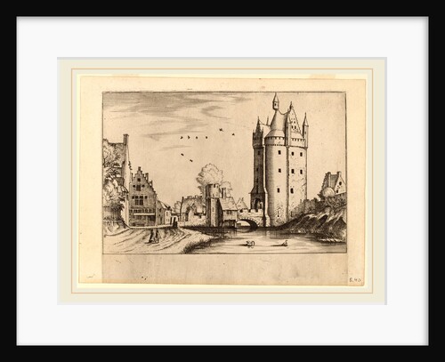 Town Gate with Country Houses by Johannes van Doetechum the Elder and Lucas van Doetechum