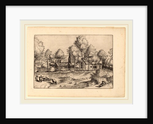 Country Village with Church, in or before 1676 by Johannes van Doetechum the Elder and Lucas van Doetechum