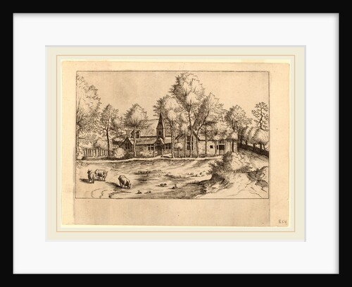 Country Village with Church by Johannes van Doetechum the Elder and Lucas van Doetechum