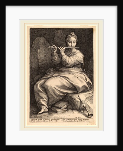 Euterpe, probably 1592 by Hendrik Goltzius