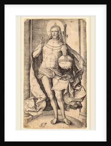 The Savior Standing with the Globe and Cross in His Left Hand, c. 1510 by Lucas van Leyden