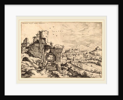 Ruins on the Palatine, Looking toward the Baths of Caracalla, probably 1550 by Hieronymus Cock