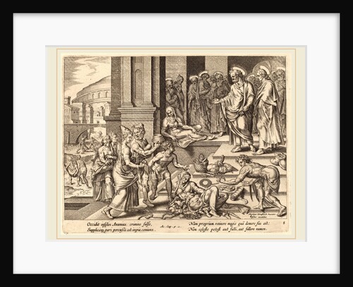 The Deaths of Ananias and Sapphira by Philip Galle
