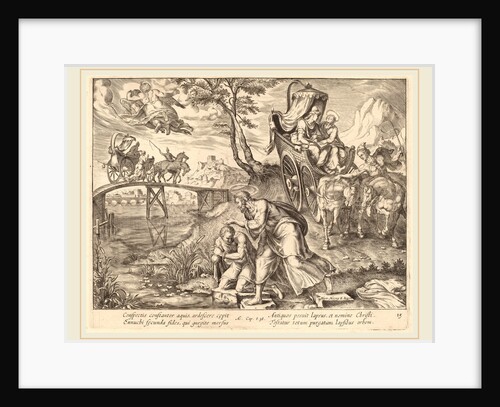 The Baptism of the Eunuch by Saint Philip by Philip Galle