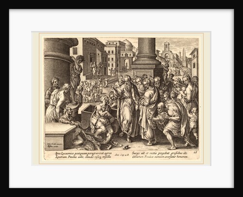 Saint Paul Heals the Lame Man at Lystra by Philip Galle