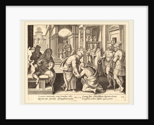 Cornelius Worshipping Saint Peter by Philip Galle