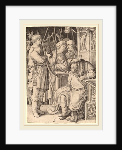 David Playing the Harp before Saul, c. 1508 by Lucas van Leyden