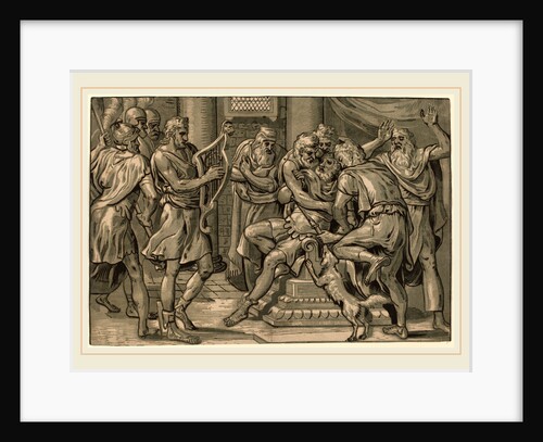 David Playing the Harp before Saul, 1555 by Frans Floris I