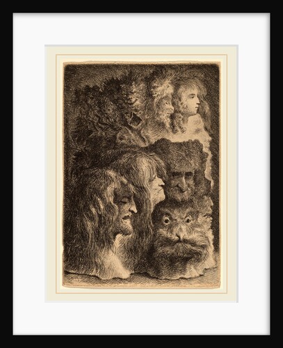 Fantastic Heads, 1638 by Jacques de Gheyn III