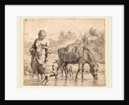 Woman Crossing a Stream, 1662 by Karel Dujardin