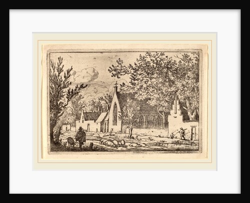 Swine Herd near a Chapel by Allart van Everdingen