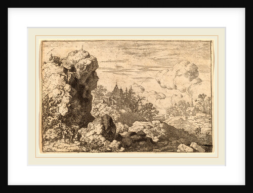 Three Travelers at the Foot of a High Rock by Allart van Everdingen