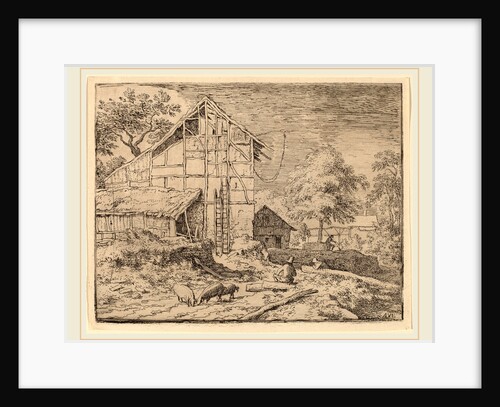 Cottage with Two Ladders by Allart van Everdingen