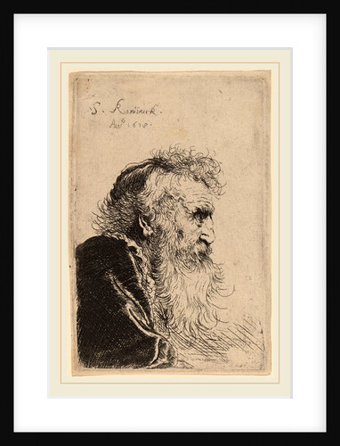 Bust of an Old Man in Profile, Facing Right, 1638 by Salomon Koninck