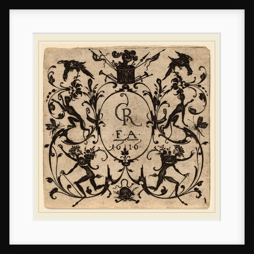 Ornament with Grotesque, 1616 by Master CR
