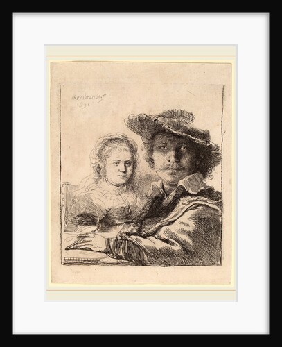 Self-Portrait with Saskia, 1636 by Rembrandt van Rijn