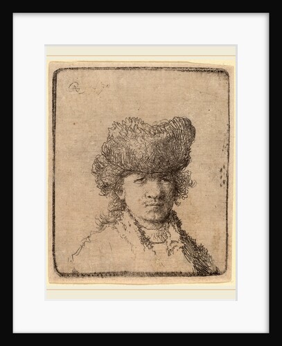 Self-Portrait in a Fur Cap, 1630 by Rembrandt van Rijn