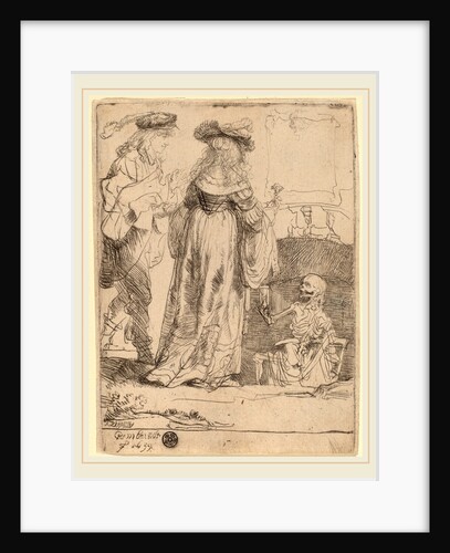Death Appearing to a Wedded Couple from an Open Grave, 1639 by Rembrandt van Rijn