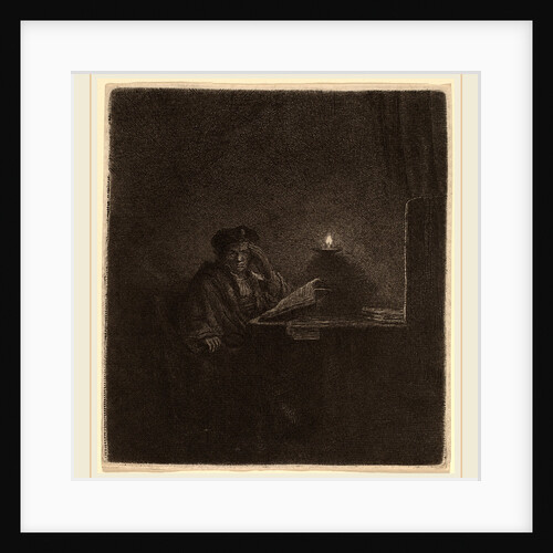 Student at a Table by Candlelight, c. 1642 by Rembrandt van Rijn