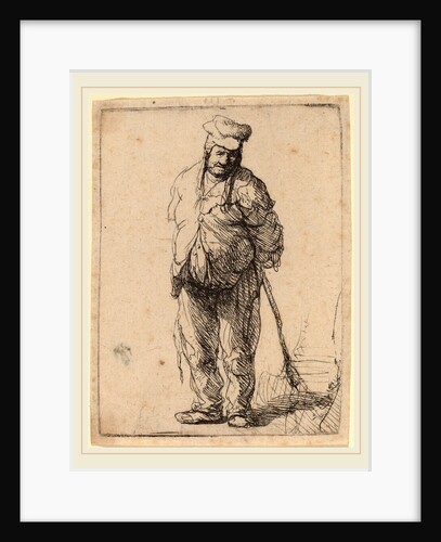Ragged Peasant with His Hands behind Him, Holding a Stick, c. 1630 by Rembrandt van Rijn