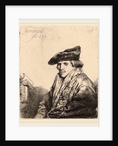Young Man in a Velvet Cap, 1637 by Rembrandt van Rijn