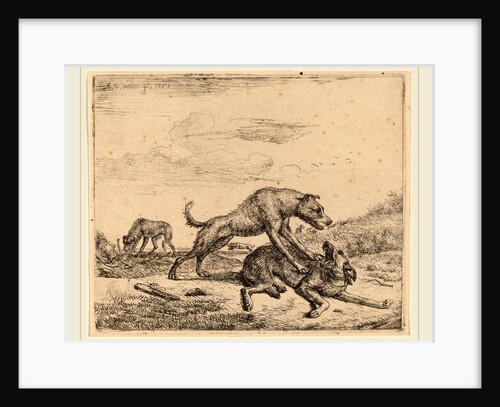 Fighting Dogs by Adriaen van de Velde