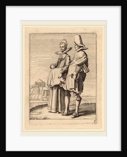Two Figures in Costume by Jan van de Velde II