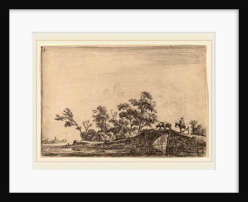 Rider and Flock on a Bridge by Anthonie Waterloo