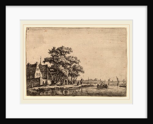 Churchyard at the Waterside by Anthonie Waterloo