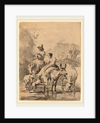 Shepherdess on a Donkey, 1655 by Nicolaes Pietersz Berchem