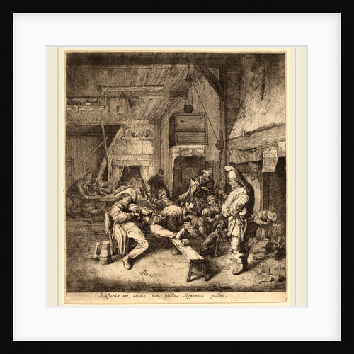 Violin Player Seated in a Tavern, 1685 by Cornelis Dusart