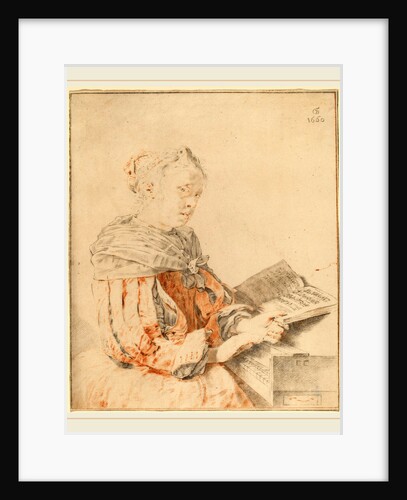 Young Girl at the Keyboard, 1767 by Cornelis Ploos van Amstel and Johannes Kornlein