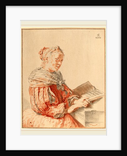 Young Girl at the Keyboard, 1767 by Cornelis Ploos van Amstel and Johannes Kornlein