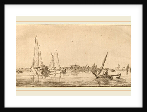 River with Town, 1775 by Cornelis Ploos van Amstel and Bernhard Schreuder