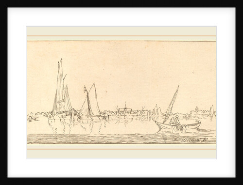 River with Town, 1775 by Cornelis Ploos van Amstel and Bernhard Schreuder