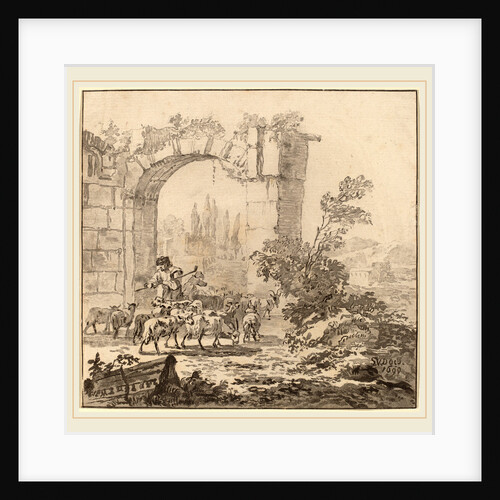 Flock of Goats, 1781 by Cornelis Ploos van Amstel and Cornelis Brouwer