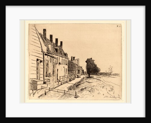 The Houses on the Canal Bank, 1862 by Johan Barthold Jongkind