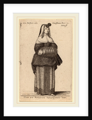 Ciuis aut Mercatoris Antuerpiensis Vxor, 1650 by Wenceslaus Hollar