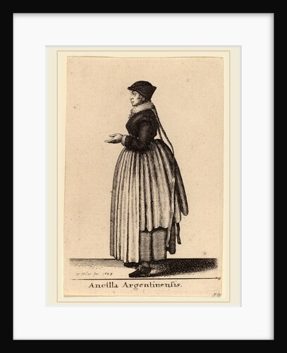 Ancilla Argentinensis, 1643 by Wenceslaus Hollar