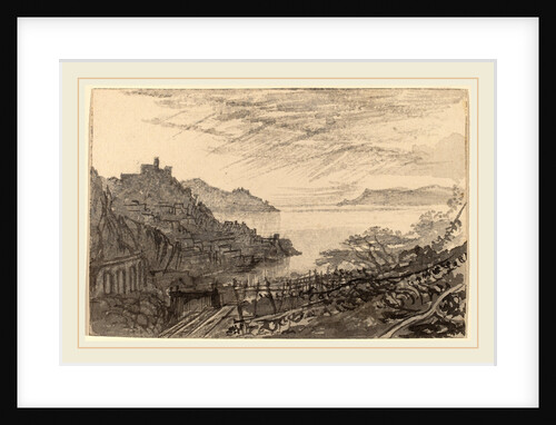 View of a Bay from a Hillside by Edward Lear