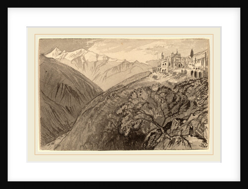 A Town on a Hilltop by Edward Lear