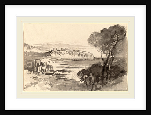 View across a Bay by Edward Lear