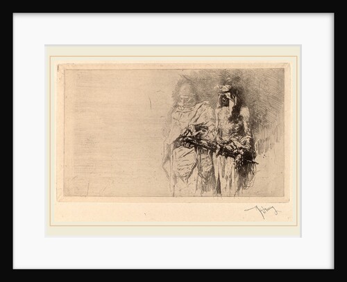 Two Arabian Figures: a Sketch by Mariano Fortuny y Carbó