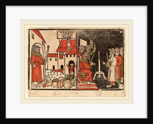 Massacre of the Firstborn and Egyptian Darkness, c. 1490 by Anonymous