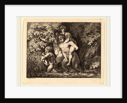 Satyr Carrying a Nymph, Swiss by Salomon Gessner