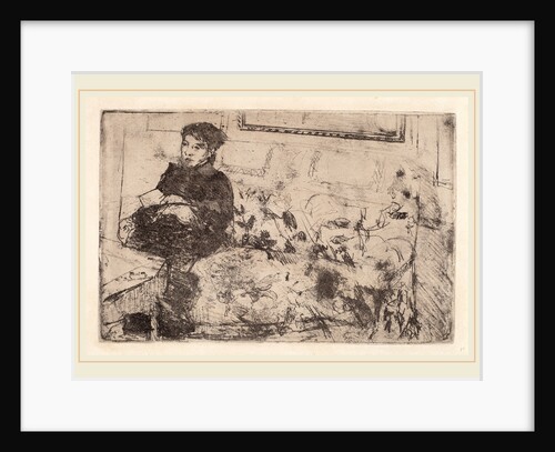 Interior: On the Sofa by Mary Cassatt