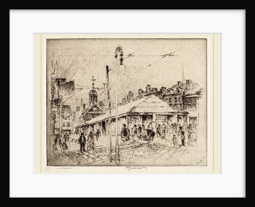 Second Street Market, Philadelphia by Joseph Pennell